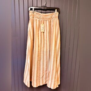 By Together Striped Linen Skirt